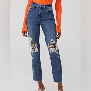 Pistola Ripped Blue Straight Leg Jeans